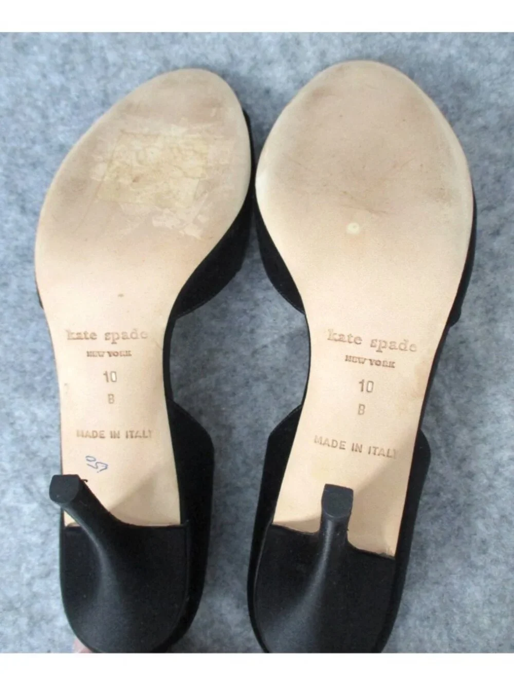 Kate Spade New York Womens Heels Size 10B Black Satin Chrisette Peep Toe
